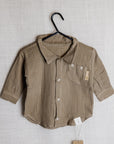 Musselin Hemd | Taupe