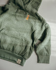 Musselin Hoodie | Dunkles Salbei