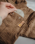 Musselin Hemd | Taupe